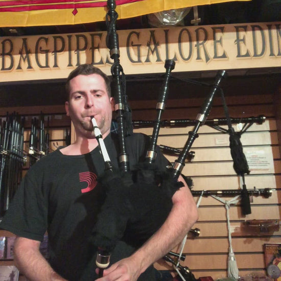 A Video Demonstration of a set of full Synethic Highland Bagpipes playing a traditional Scottish Tune
